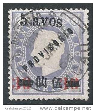 MACAU -1894, D. Luis I, C/ Sobrecarga«PROVISÓRIO» E Sobretaxa,  5 A. S/ 30 S/  200 R.  D. 12 3/4  (o)   MUNDIFIL Nº 69 - Used Stamps