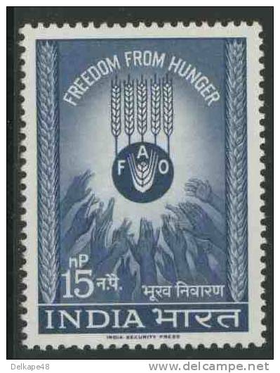 India Indien 1963 Mi 352 ** FAO – Emblem – Freedom From Hunger / Kampf Gegen Den Hunger - Contre La Faim