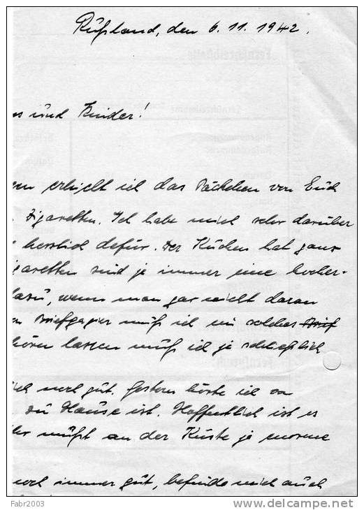 Jolie Lettre Feldpost Avec Correspondance. 14/11/1942 - Sonstige & Ohne Zuordnung