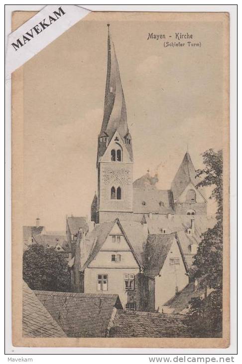 Cpa " Mayen -Kirche  "  Schiefer Turm - Mayen
