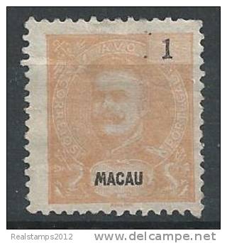 MACAU - 1898, D. Carlos I,  1 A.  D. 12 3/4   (o)   MUNDIFIL  Nº 79c - Oblitérés