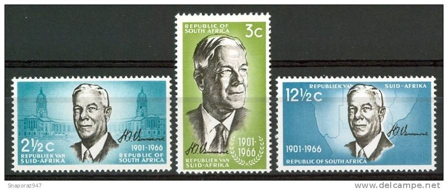 1966 Sud Africa Morte Presidente H.-F. Verwoerd Set MNH** Fo218 - Ongebruikt