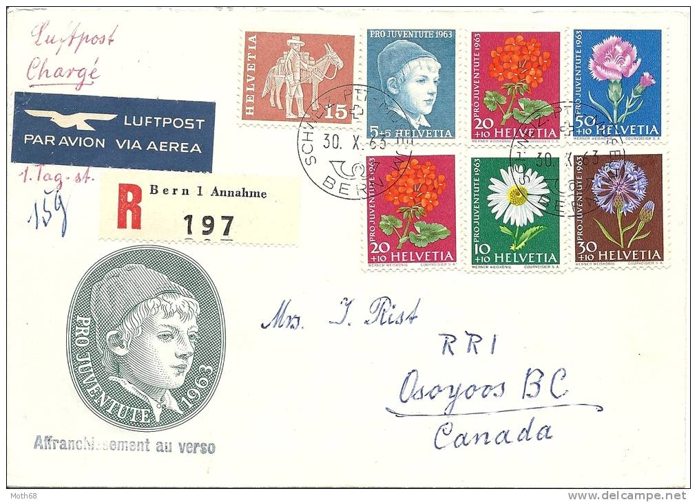 1963 FDC Nach Canada Mit FraMa Zusatzfranktur GD PTT!! - Affranchissements Mécaniques