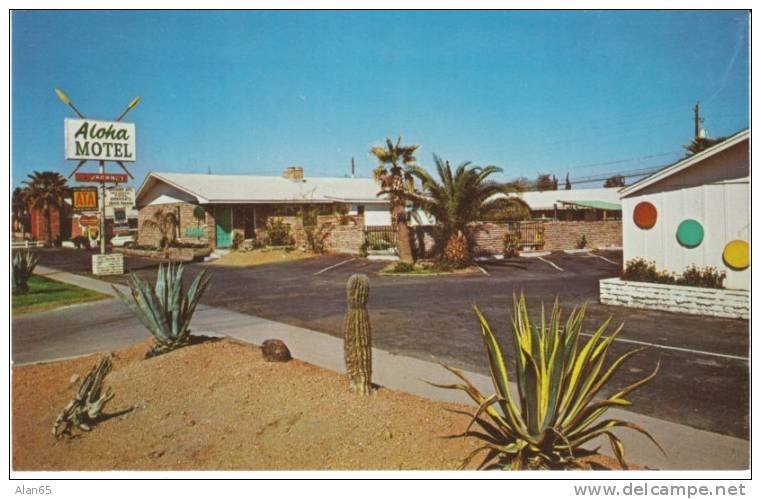 Chandler AZ Arizona, Aloha Motel, Lodging, C1960s Vintage Postcard - Chandler