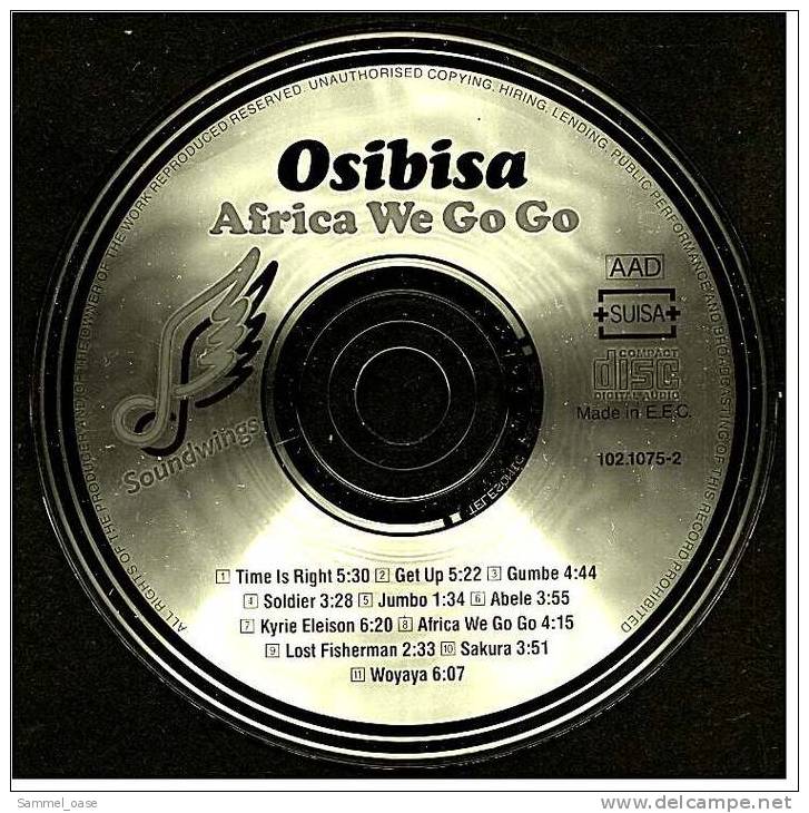 Musik CD  Africa We Go Go  Von  Osibisa  -  Label Soundwings BNO 177 - Rock