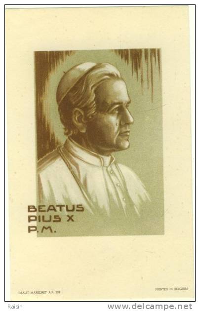 Image Religieuse Pape  Beatus Pius X   Pie X   TBE - Images Religieuses