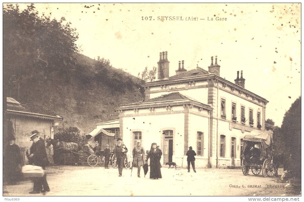 CARTE POSTALE      LA GARE - Seyssel