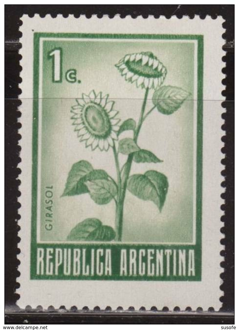 Argentina 1971 Scott 923 Sello ** Flora Girasol Sunflower Michel 1094X Yvert 883 Stamps Timbre Argentine Briefmarke - Ongebruikt