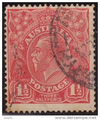 Australia 1927 Scott 68 Sello º Rey George V 1 Michel 71X Yvert 52 Stamp Australia Stamps Timbre Australie Briefmarke - Usati