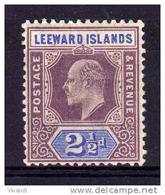 Leeward Islands - 1902 - 2½d Definitive (Watermark Crown CA) - MH - Leeward  Islands