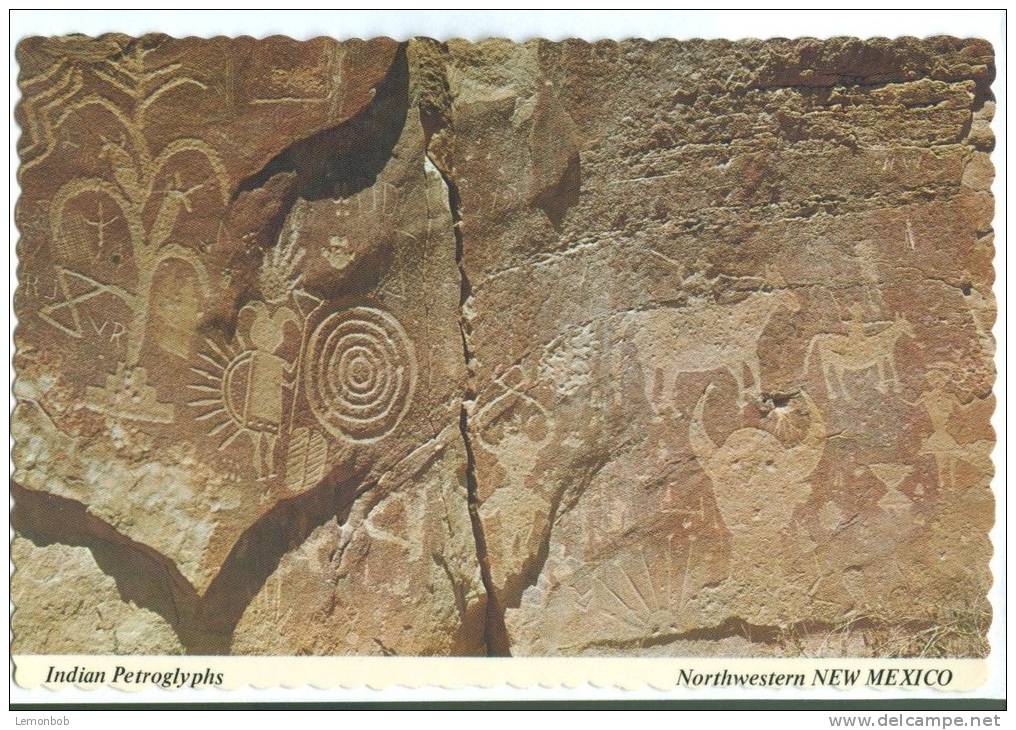 USA, Indian Petroglyphs, Northwestern NEW MEXICO, 1970s Unused Postcard [12343] - Sonstige & Ohne Zuordnung