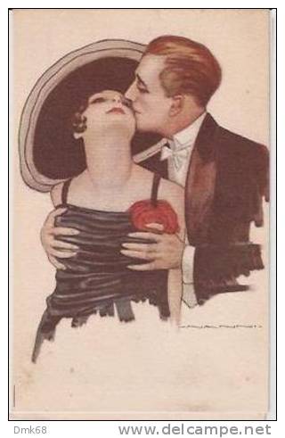 NANNI - ART DECO POSTCARD - COUPLE - 412-3 - Nanni