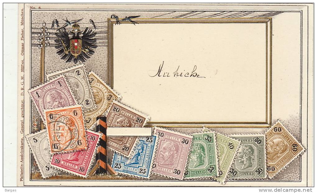 Stamp Embossed Postcard Timbre Ottmar Zieher Gaufrée  Autriche Austria - Autres & Non Classés