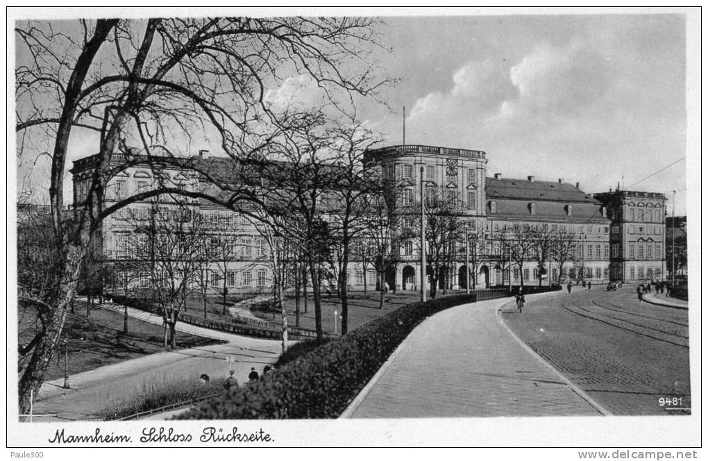 Mannheim - Schloss Rückseite   L16 - Mannheim