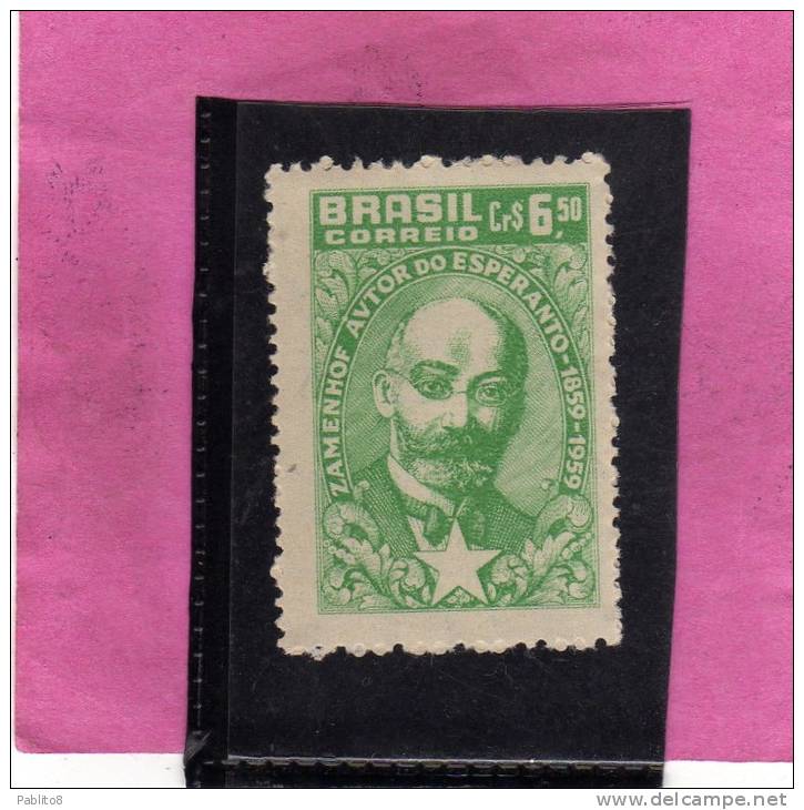 BRAZIL - BRASIL - BRASILE - BRÉSIL 1960 Lazarus Ludwig Zamenhof (1859-1917) Polish Oculist Who Invented Esperanto MNH - Unused Stamps