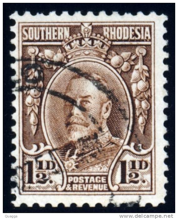 Southern Rhodesia 1933. 1½d Bistre-brown From BOOKLET (perf 12). SG 16c. - Rodesia Del Sur (...-1964)