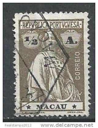 MACAU - 1913-15,  Ceres.   1/2 A. (Papel Esmalte. D. 15 X 14)   (o)   MUNDIFIL  Nº 210c - Oblitérés