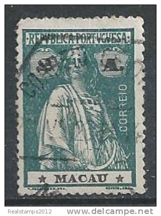 MACAU - 1913-15,  Ceres.   2 A. (Papel Pontinhado. D. 15 X 14)   (o)   MUNDIFIL  Nº 212c - Oblitérés