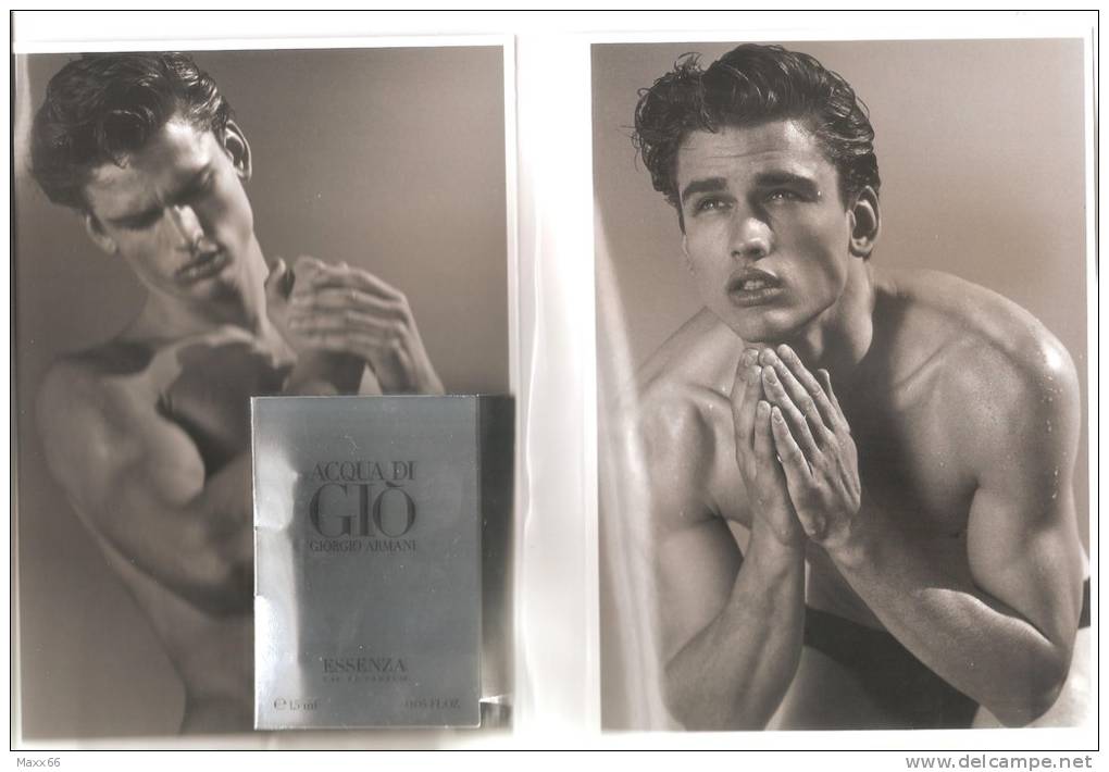 GIORGIO ARMANI - ACQUA DI GIO' ESSENZA - CAMPIONCINO CON BROCHURE GRANDE FORMATO - Cm. 14 X 20 - Mignon Di Profumo Uomo (con Box)