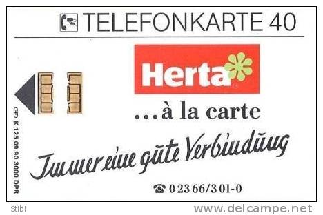 Germany - K 125 - 09.1990 - Herta - Á La Carte - 3.000ex - K-Series : Série Clients