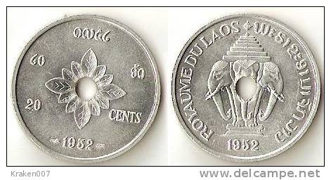 Laos  20 Cents 1952 - Laos