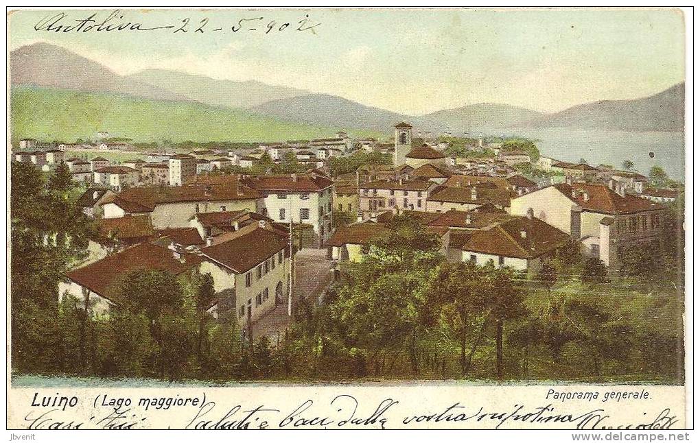 LOMBARDIA - LUINO (Varese) - Lago Maggiore - Panorama 1902 - Luino