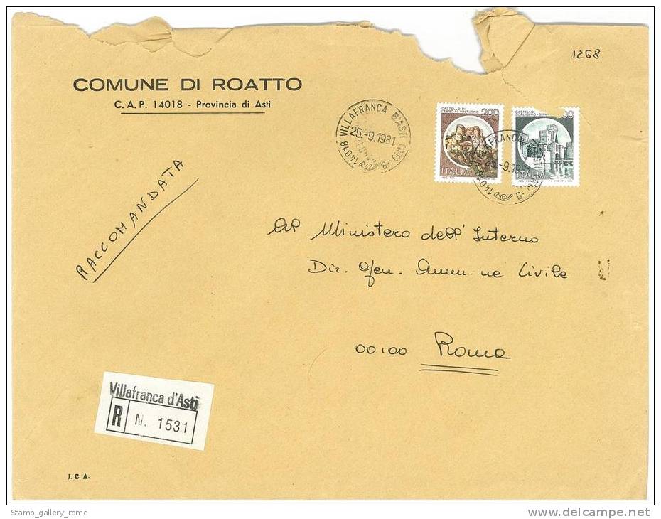 ROATTO  14018  ASTI   ANNO 1981 -  R  FTO18X24 - STORIA POSTALE DEI COMUNI D´ITALIA - POSTAL HISTORY - Macchine Per Obliterare (EMA)