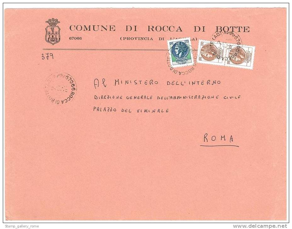 ROCCA DI BOTTE  67066  L'AQUILA   ANNO 1980 -  LS  FTO18X24 - STORIA POSTALE DEI COMUNI D´ITALIA - POSTAL HISTORY - Macchine Per Obliterare (EMA)