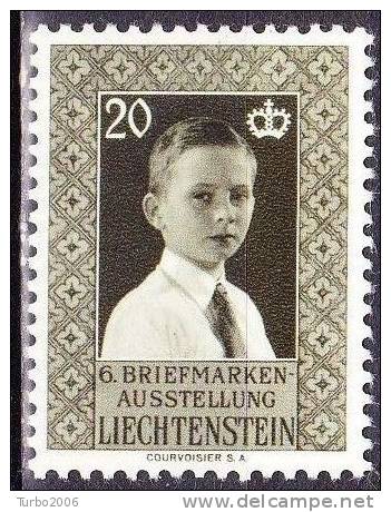 Liechtenstein 1956 6. Briefmarkenausstellung In Vaduz 20 Rp Mit Falz  Mi 352 - Neufs