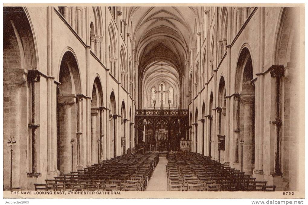 BR39438 The Nave Looking East Cathedral  Chichester    2 Scans - Chichester