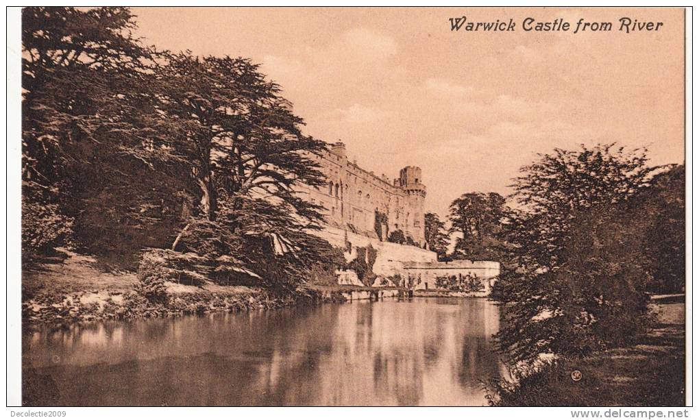 BR39463  Castle From River  Warwick    2 Scans - Warwick