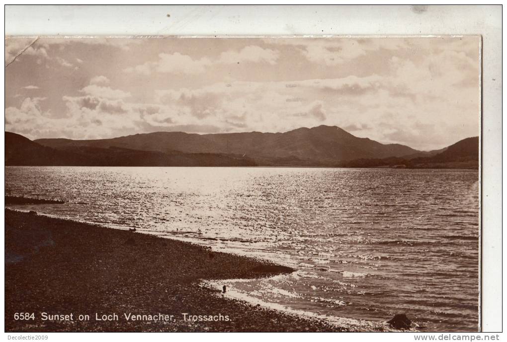 BR39709 Sunset On Loch Vennacher Trossachs   2 Scans - Stirlingshire