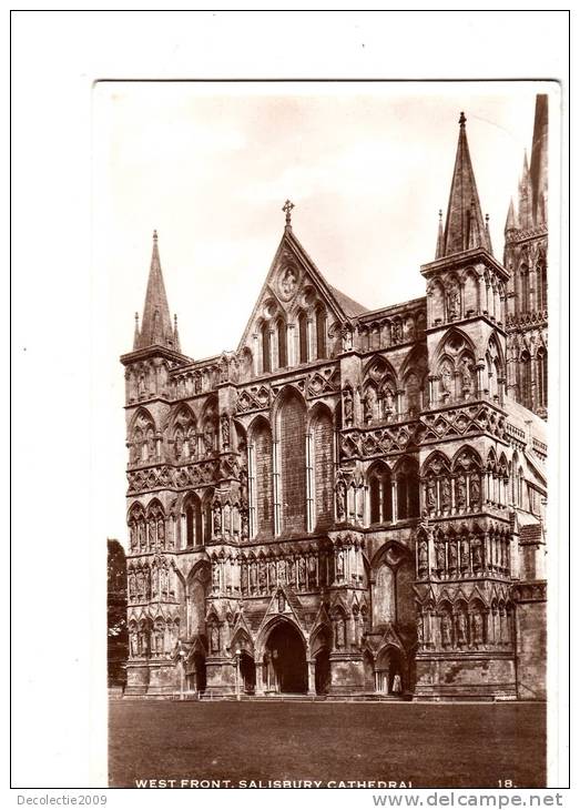 BR39766 West Front Salisbury Cathedral     2 Scans - Salisbury