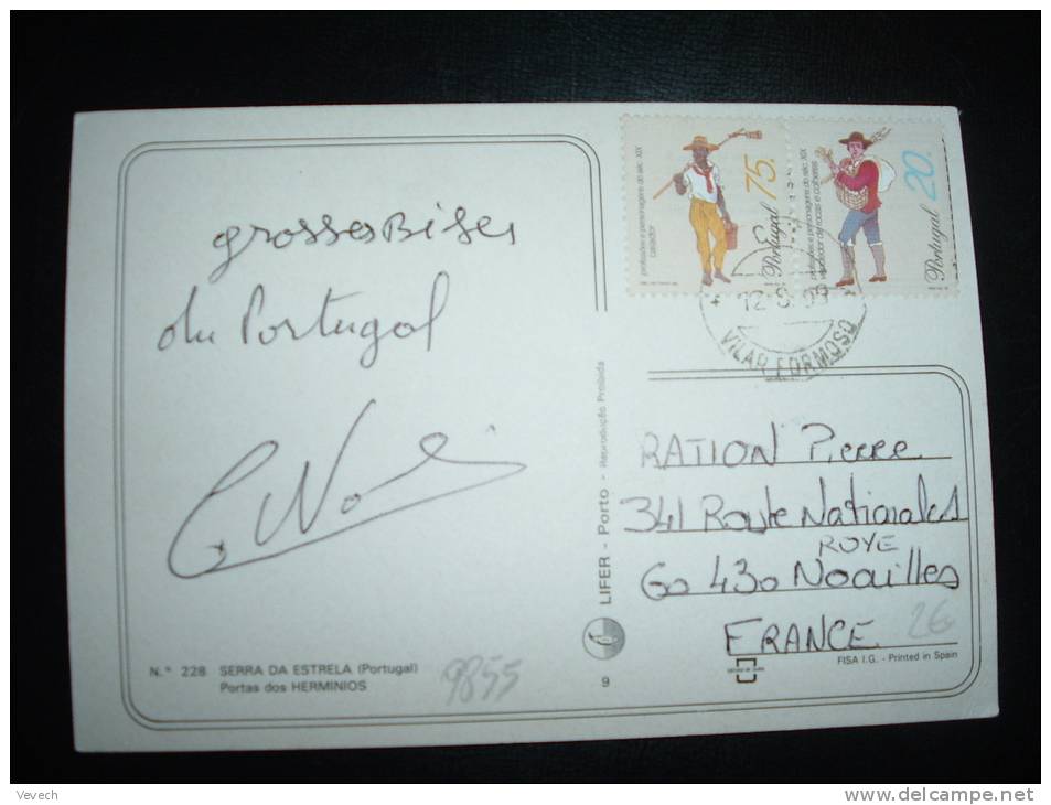 CP POUR LA FRANCE TP 75 + 20 VENDEDOR + CAIADOR OBL.12-8-98 - Lettres & Documents