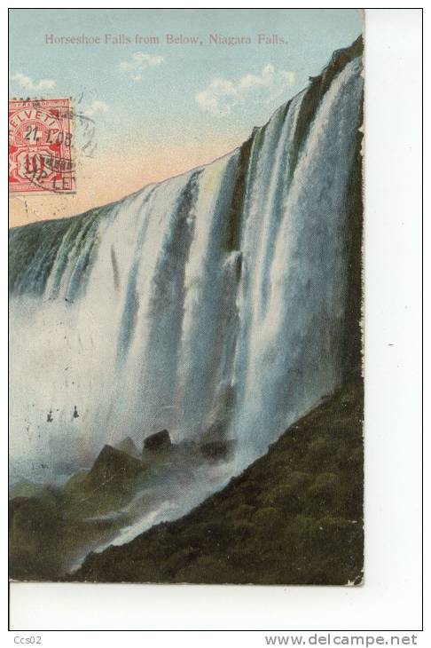 Horseshoe Falls From Below Niagara Falls 1908 - Chutes Du Niagara