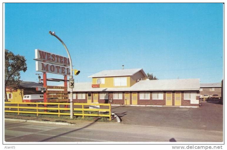 Brandon Manitoba Canada, Western Motel, Lodging, C1960s Vintage Postcard - Other & Unclassified
