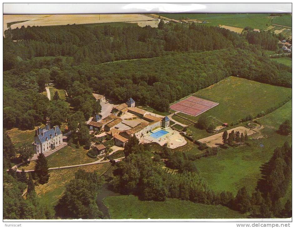 Vouille..belle Vue Aérienne Du Château De Périgny..les Tennis..la Piscine - Vouille