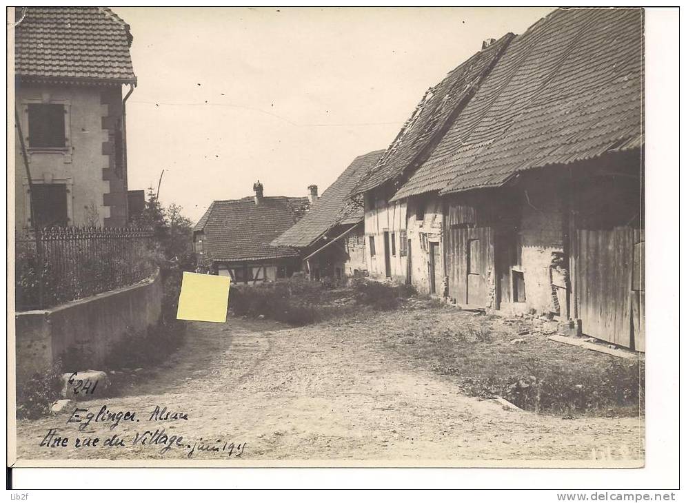 Eglinger Alsace Une Rue Du Village   Poilus 1914-1918 14-18 Ww1 WWI 1.wk - War, Military