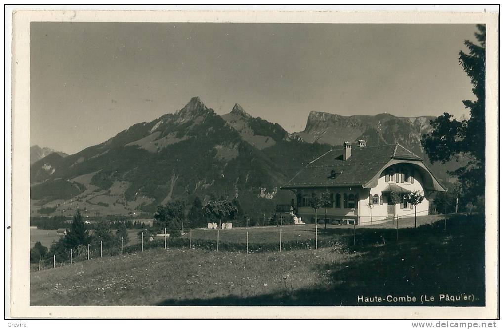 Le Pâquier - Haute-Combe, Carte-photo Signée S. Glasson - Le Pâquier