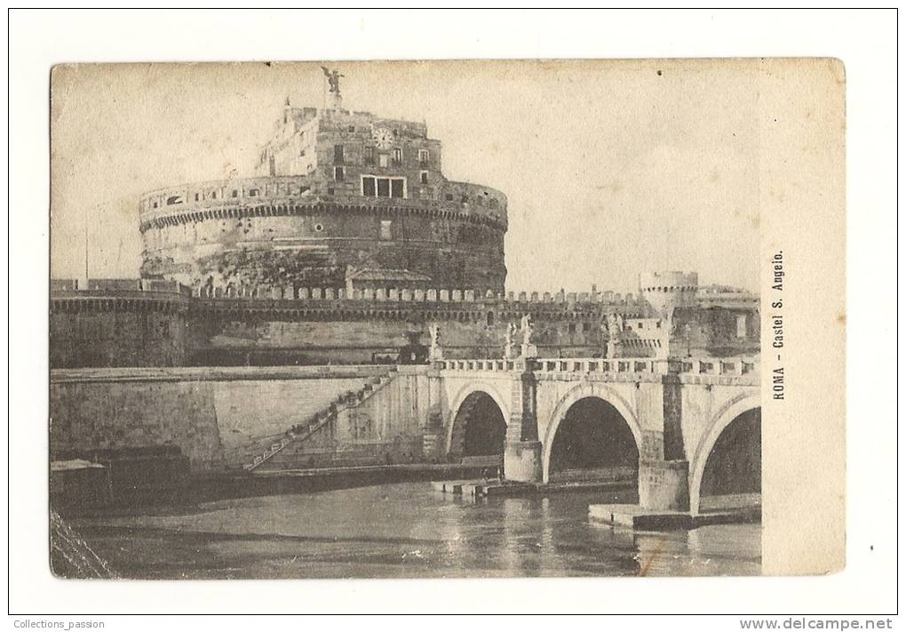 Cp, Italie, Rome, Castel S. Angelo, Voyagée 1908 - Castel Sant'Angelo