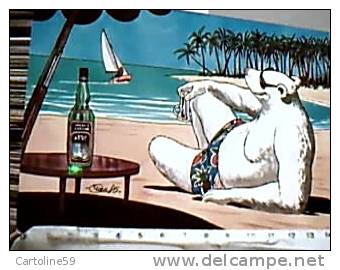 PUBBLICITARIA WODKA ARTIC ORSI ILLUSTRATA ORSO BIANCO IN SPIAGGIA N1995 EA8315 - Pubblicitari