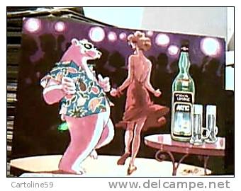 PUBBLICITARIA WODKA ARTIC ORSI ILLUSTRATA ORSO BIANCO BALLA IN DISCOTECA RAGAZZA  N1995 EA8317 - Pubblicitari