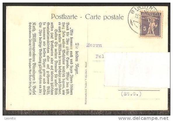 BINNINGEN Bei Basel Missionsprokura Spendenkarte 1926 - Binningen