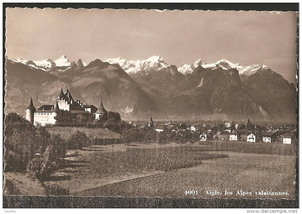 AIGLE Château Et Les Alpes Valaisannes 1931 - Aigle