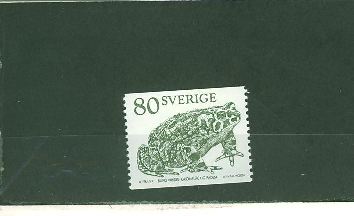 4S0160 Crapaud 1059 Suède 1979 Neuf ** - Kikkers