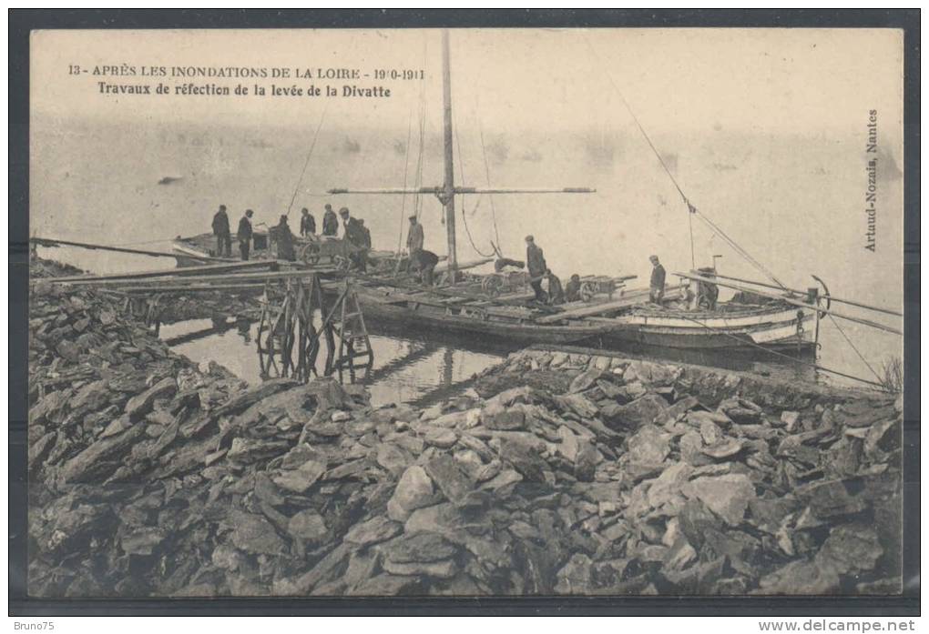 44 - Après Les Inondations De La Loire - 1911 - Travaux De Réfection De La Levée De La Divatte - AN 13 - Autres & Non Classés