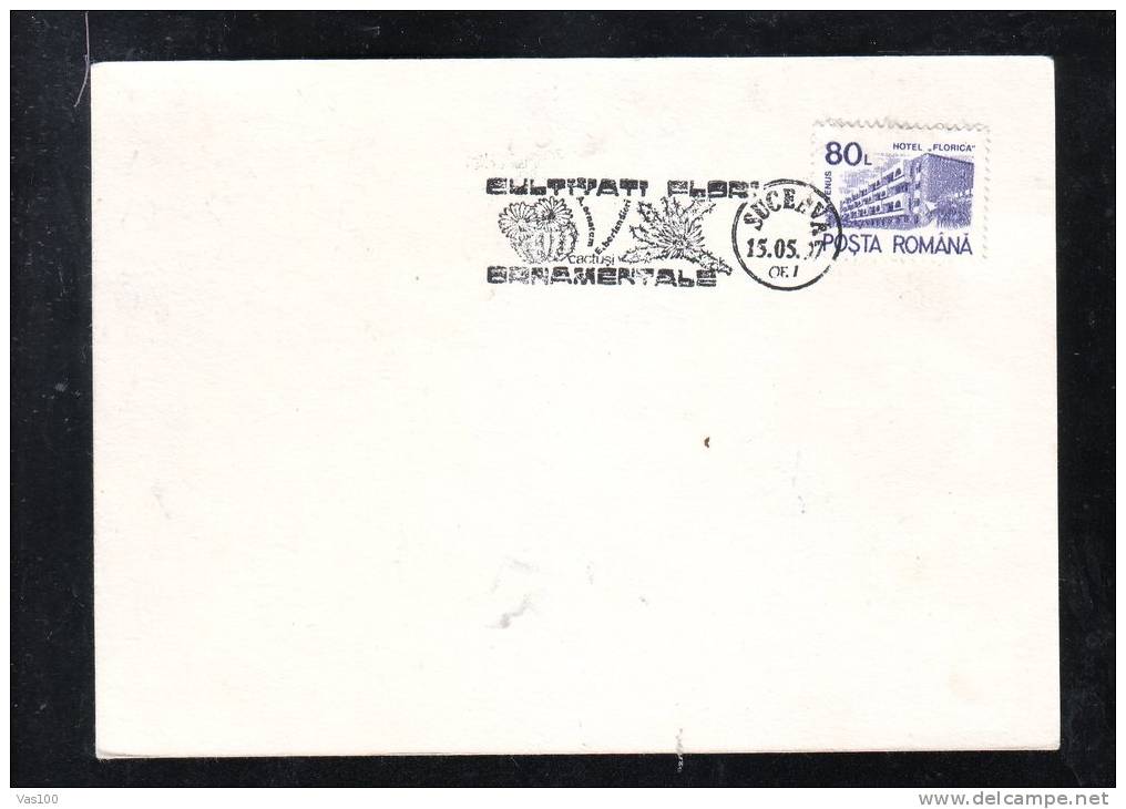 CACTUS,POSTAL STATIONERY,ENTIERS POSTAUX,1997,ROMANIA - Cactus