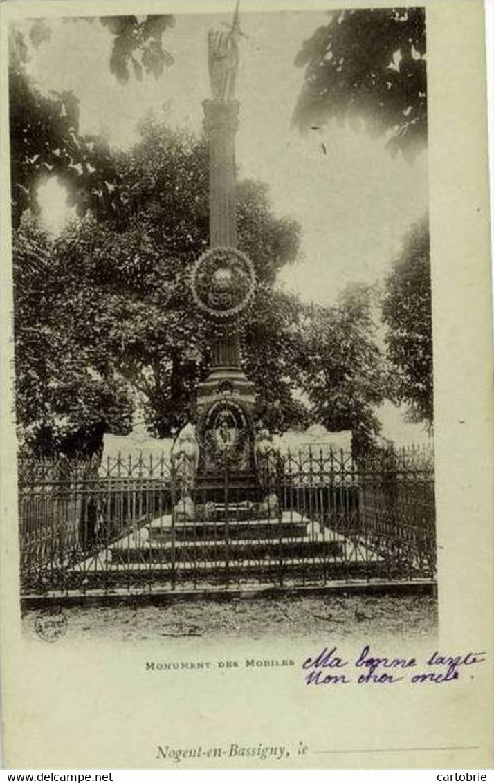 Dépt 52 - NOGENT-EN-BASSIGNY - Monument Des Mobiles - Carte Précurseur - Nogent-en-Bassigny