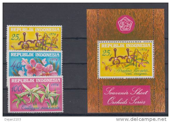 Indonesia Flora Mini Sheet And Complete Series MNH,MH **/* - Indonesia