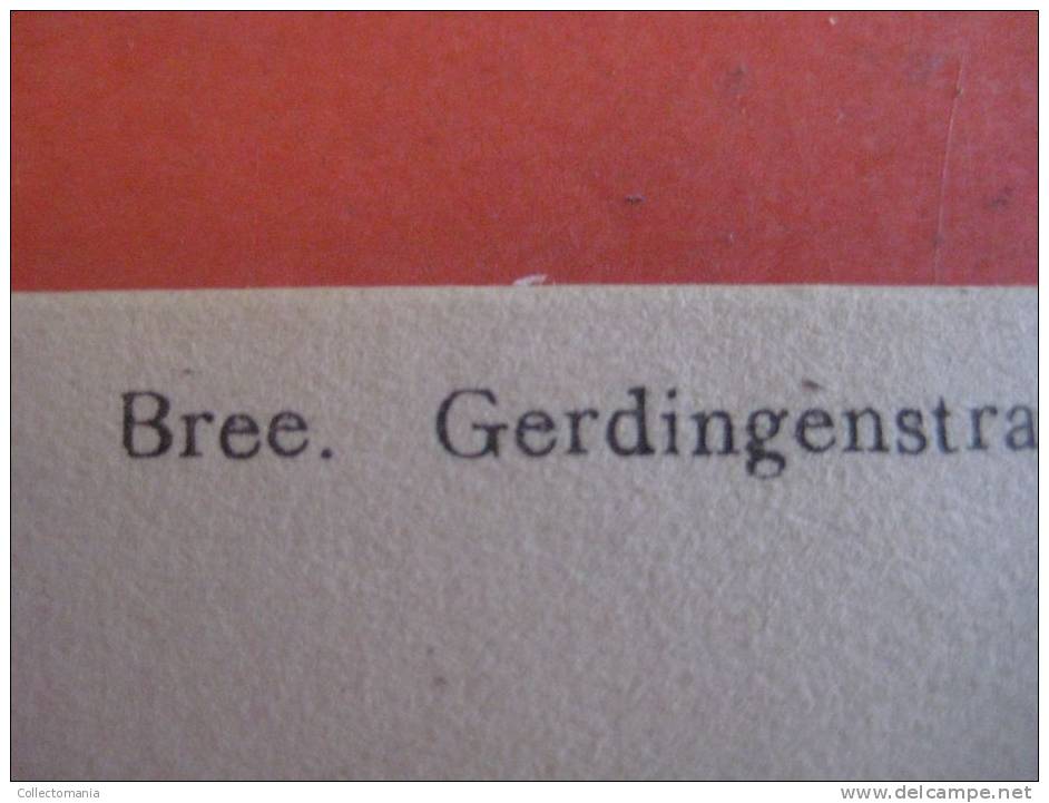 5 postkaarten Bree  Gerdingenstraat, Vrijhof, Kanaal, Boonenput, Vrijthof